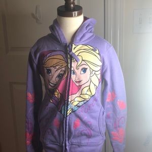 ELSA AND ANNA ZIP UP HOODIE